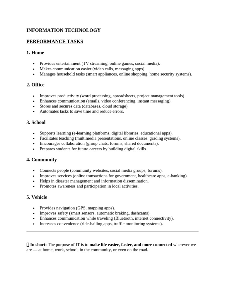 Key Components of Information Technology | PDF | Computer Network ...