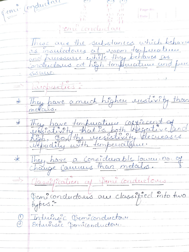 Semi Conductors Notes 12 | PDF | Materials Science | Solid State ...