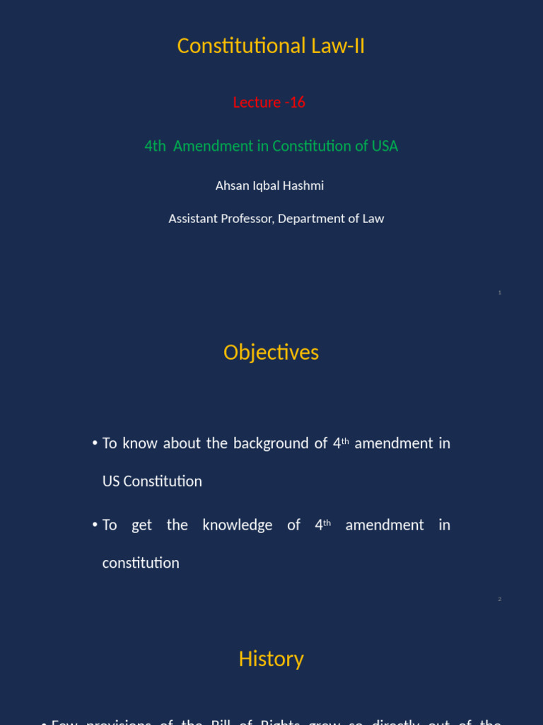 Understanding the 4th Amendment Rights | PDF | Fourth Amendment To The ...