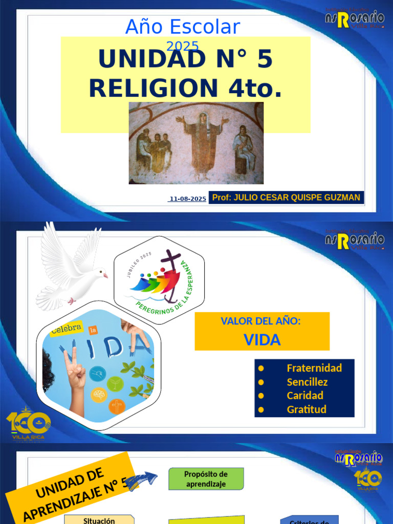Presentacion Uda5 4ab Religión | PDF | Fe | Iglesia Católica