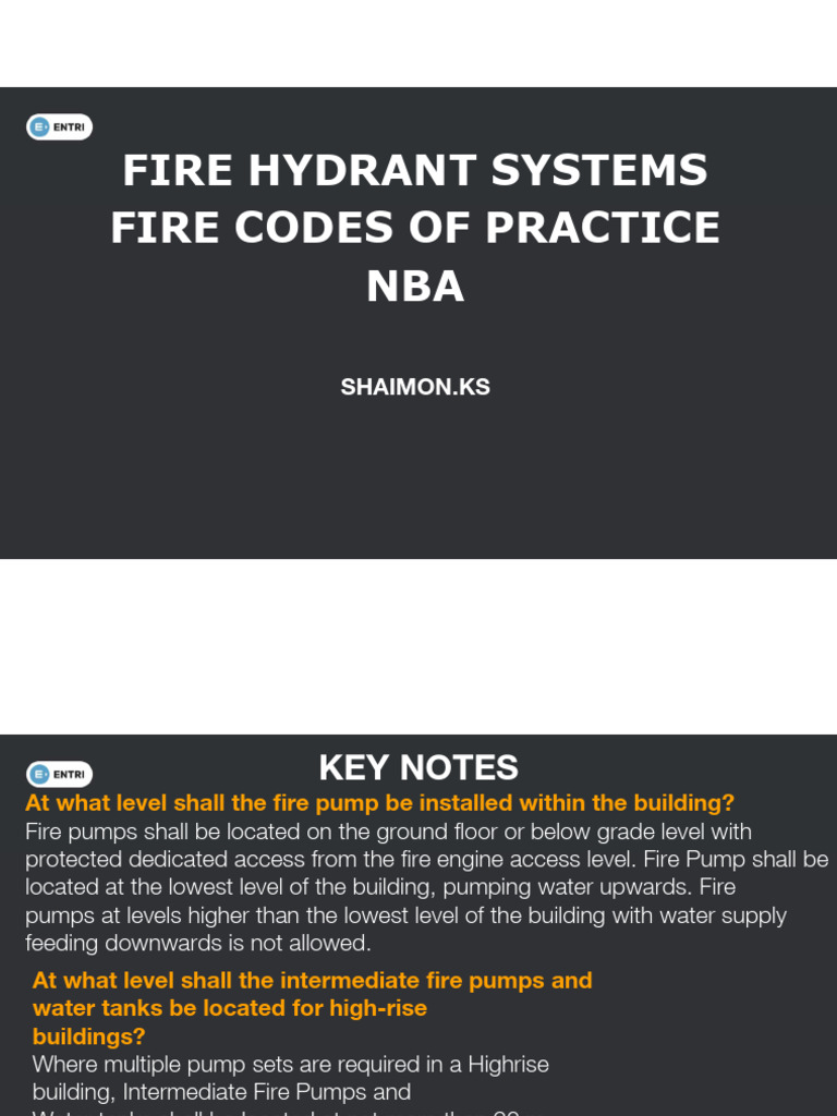 Fire Hydrant System Guidelines and Codes | PDF | Fire Sprinkler System ...
