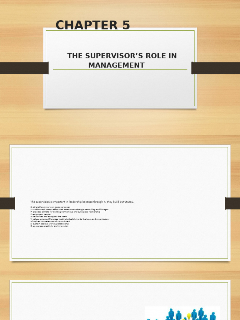 Supervisor's Role in Effective Management | PDF | Supervisor | Leadership