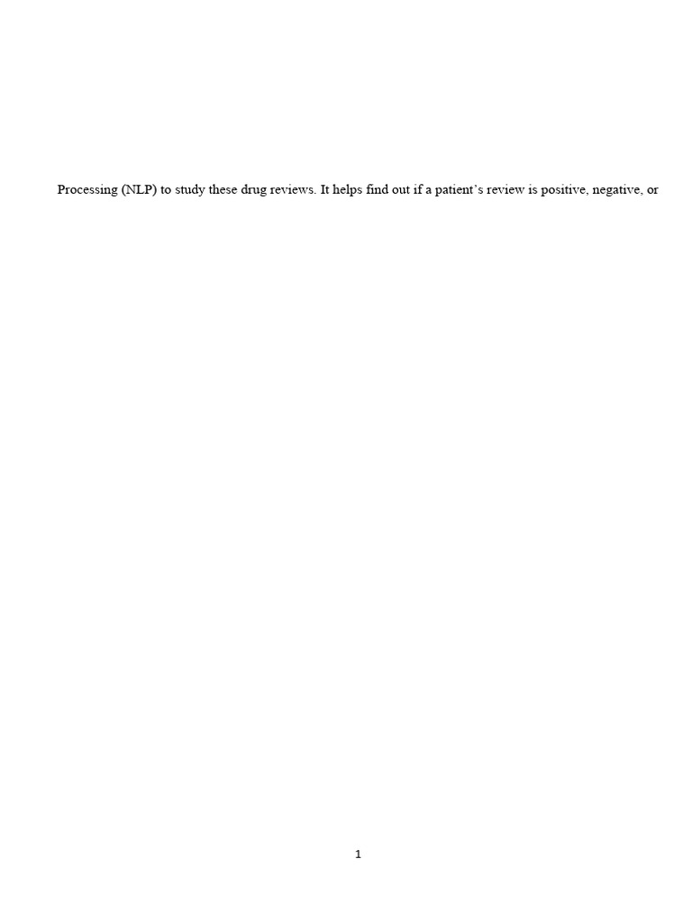 Drug Review Sentiment Analysis Using BiLSTM | PDF
