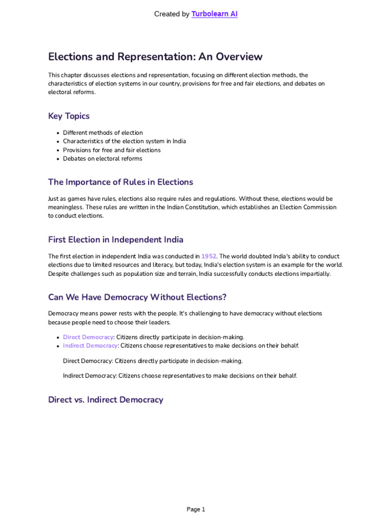 Trends in Indian Electoral Politics | PDF | Elections | Electoral District