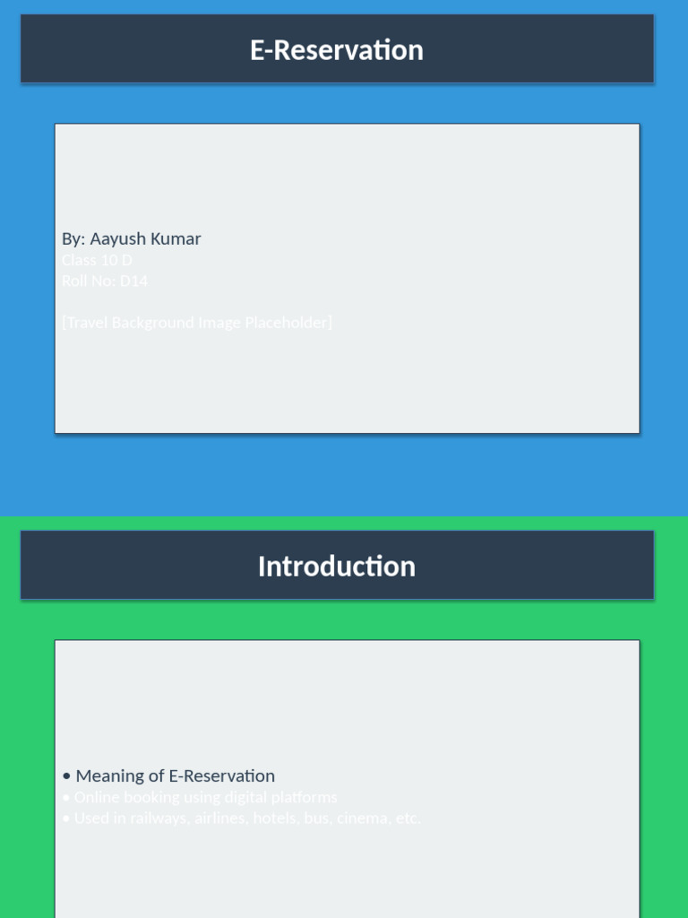 E-Reservation: A Digital Booking Guide | PDF | Credit Card | Payments