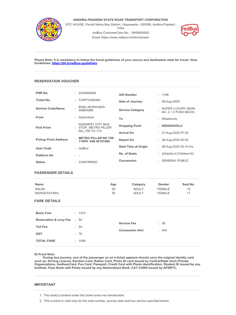 Bus Ticket TU9P70490483 | PDF | Identity Document