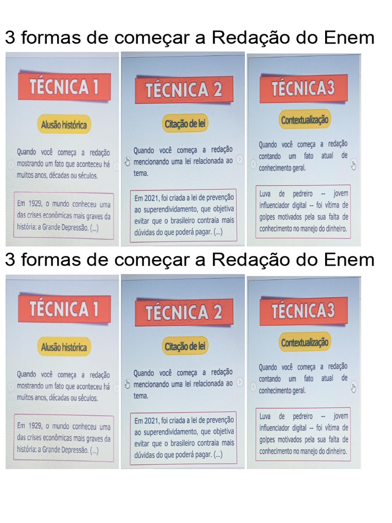 3 Formas de Começar A Redação Do Enem | PDF