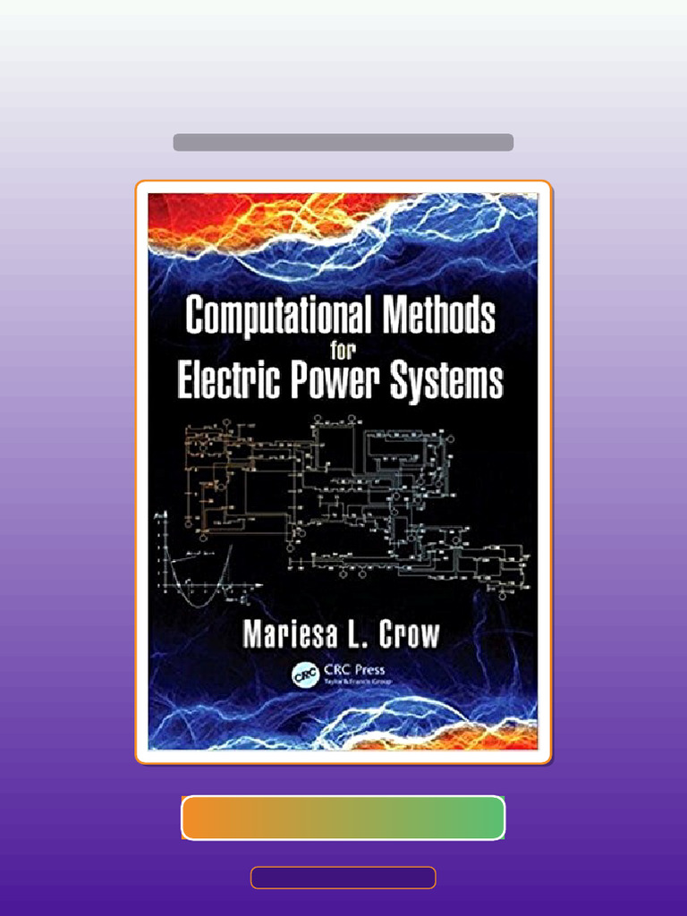 Computational Methods For Electric Power Systems 3rd Crow Ebook and ...