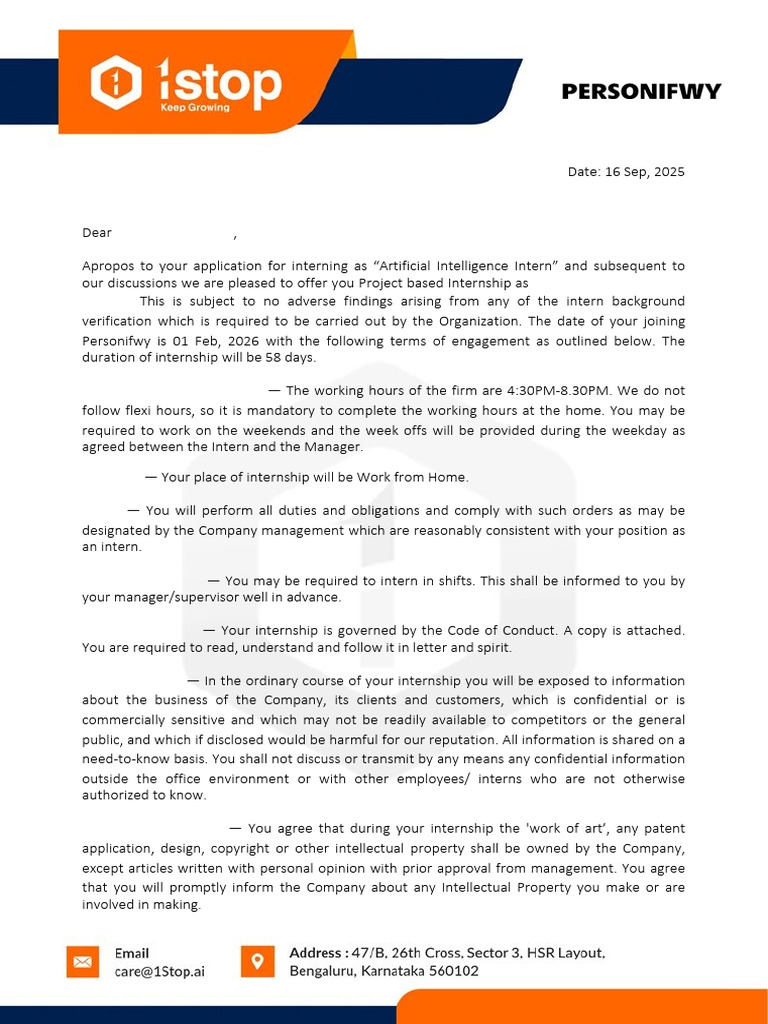 Offer Letter 715151758036554 | PDF | Background Check | Intellectual ...
