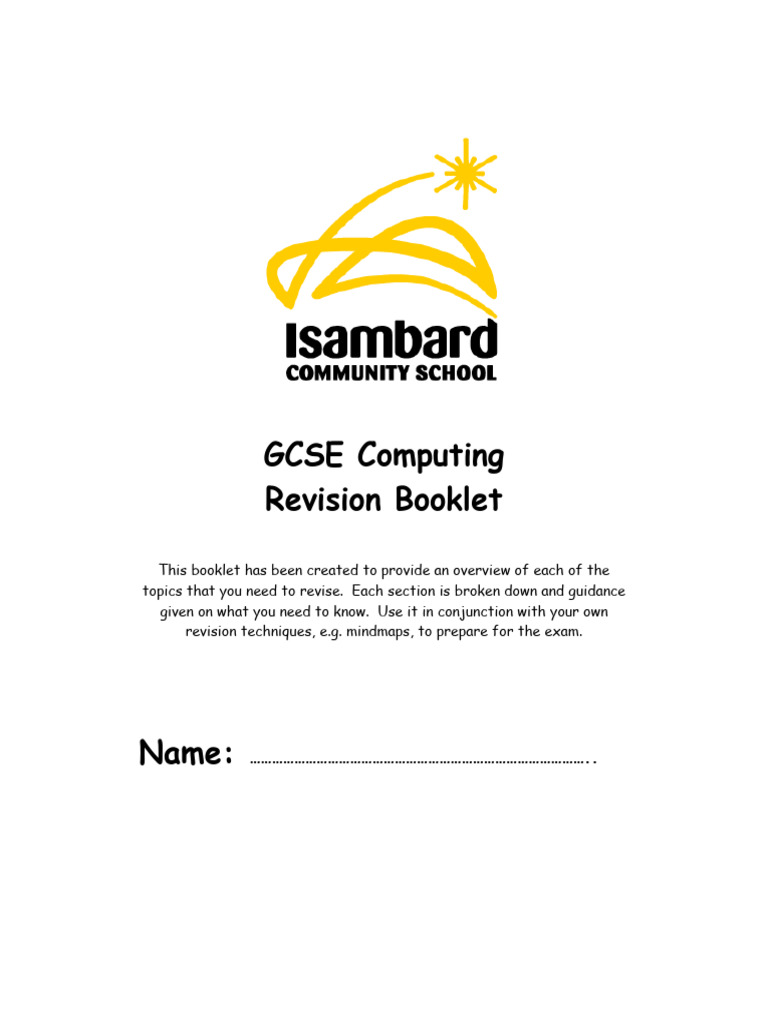 GCSE Computing Revision Guide | PDF | Random Access Memory | Computer ...