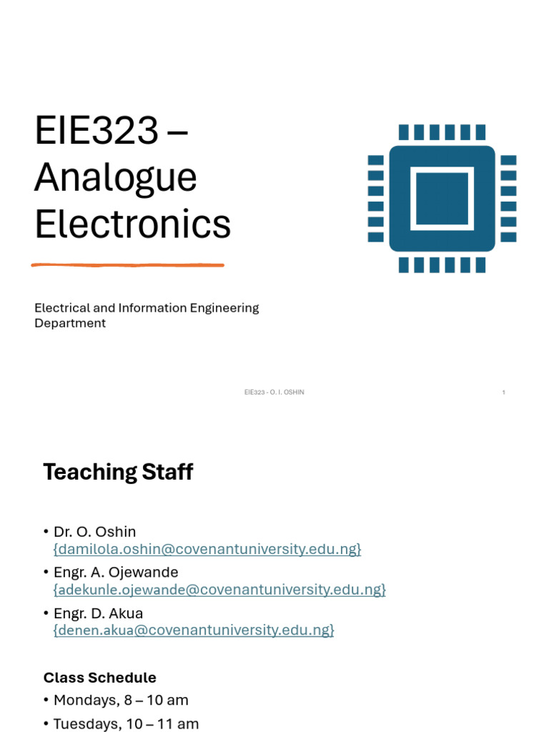 Analogue Electronics Course Overview | PDF | Amplifier | Electronic ...