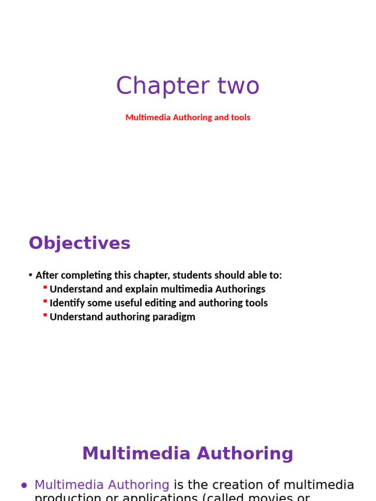 Multimedia Authoring Tools and Concepts | PDF | Multimedia | Computing