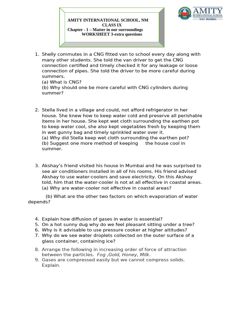 Understanding CNG, Cooling Methods, and Matter | PDF
