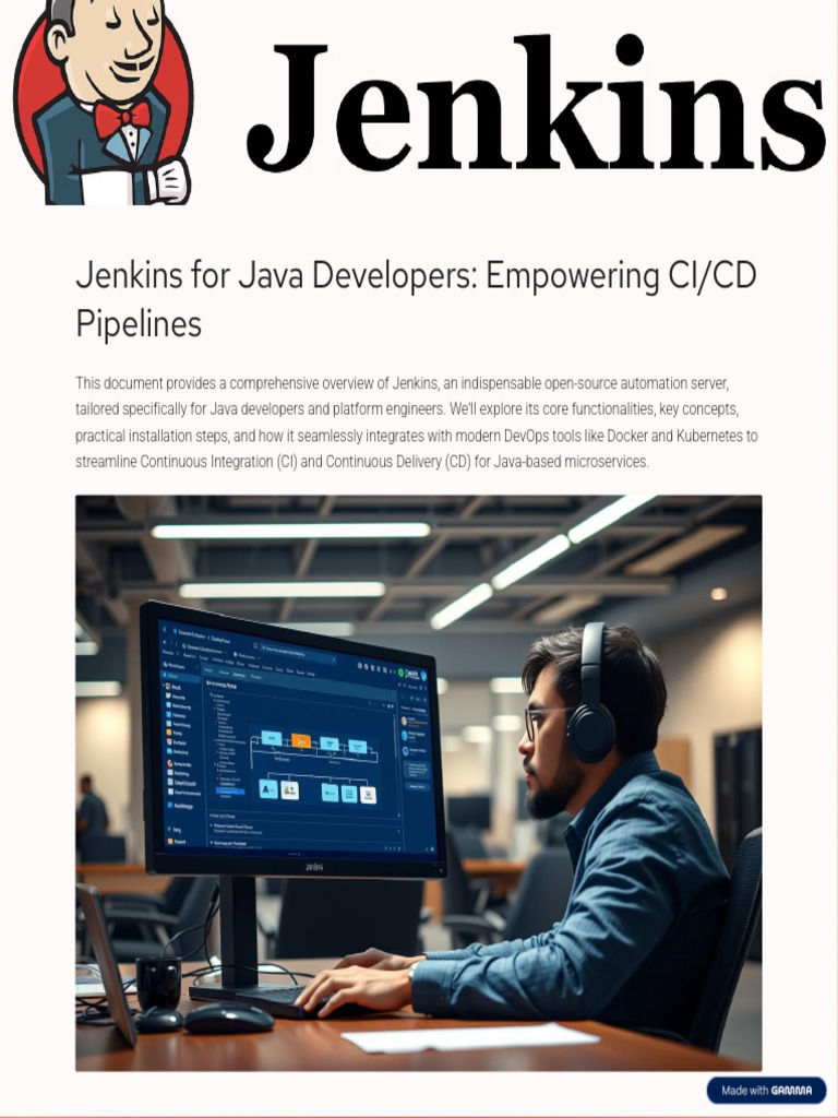 Jenkins CI/CD Guide for Java Developers | PDF | Version Control ...
