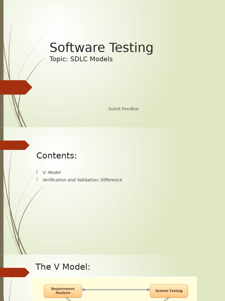 V-Model in Software Testing Explained | PDF