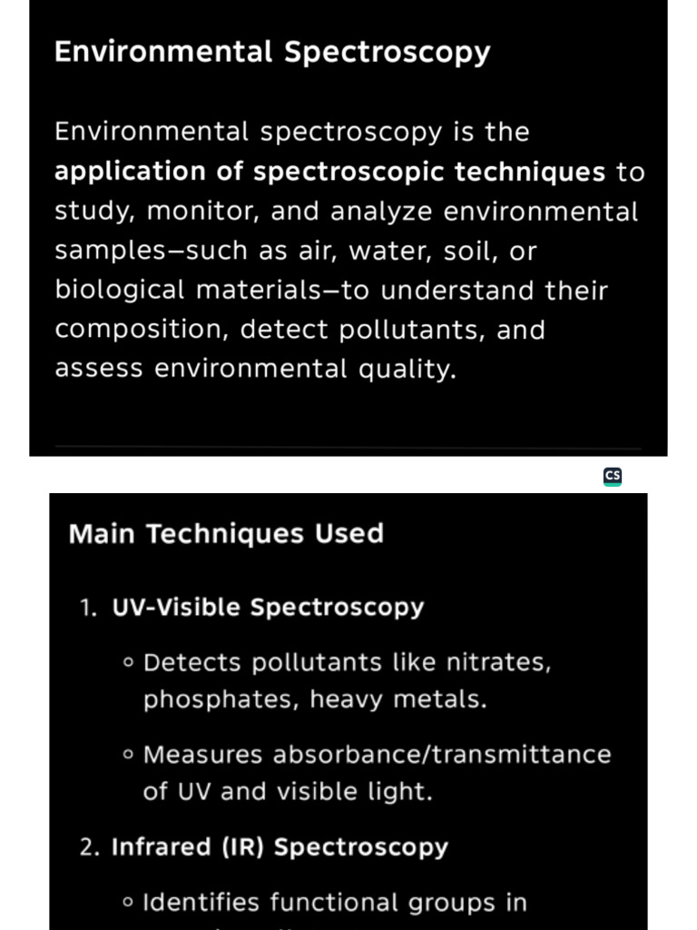 Environmental Spectros | PDF