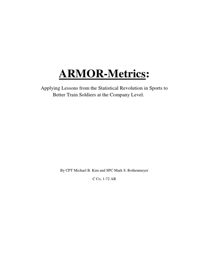 Armor Training through Statistical Analysis | PDF | Artillery ...