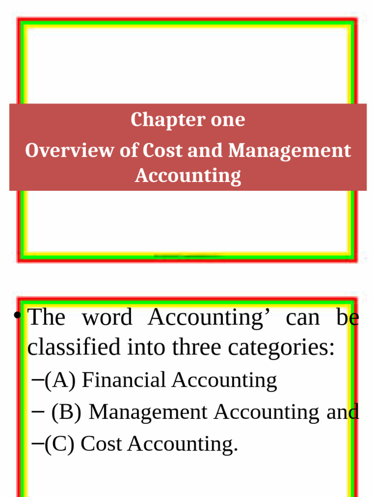 Cost and Management Accounting Overview | PDF | Accounting | Cost