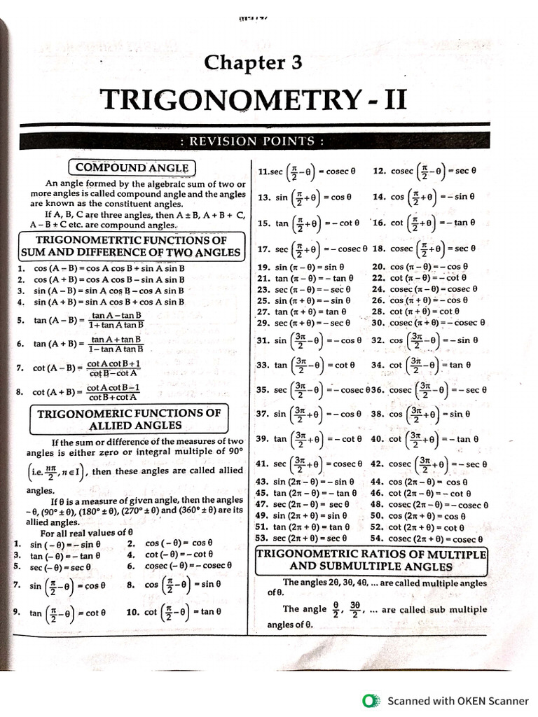 Trigonometry 2CET | PDF