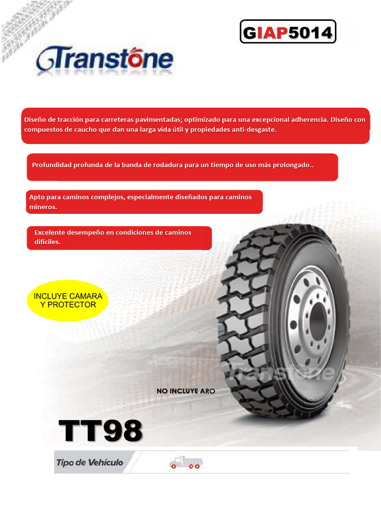Transtone - GIAP5014 | PDF | Neumático | Camión