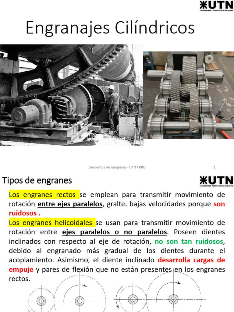 Engranajes Cilíndricos 2023 | PDF | Mecánica | Ingeniería mecánica