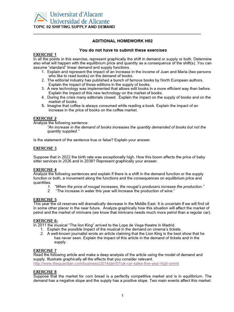 Shifts in Supply and Demand Analysis | PDF | Supply And Demand | Demand