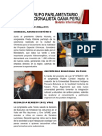 Bancada Nacionalista Gana Perú - Boletín Nº 26 - 27