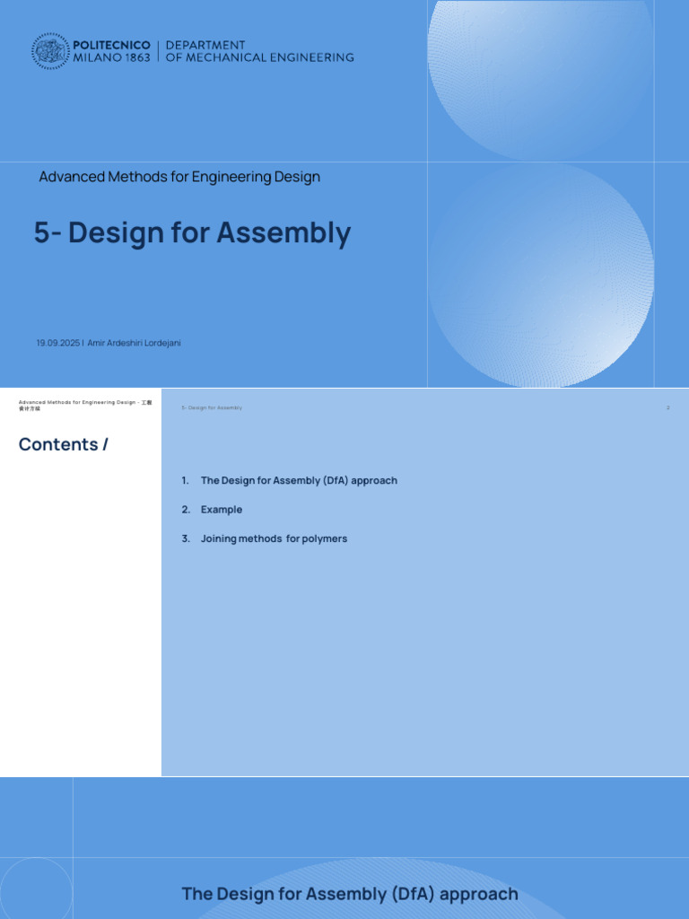 Design for Assembly Techniques Explained | PDF | Rotation | Screw
