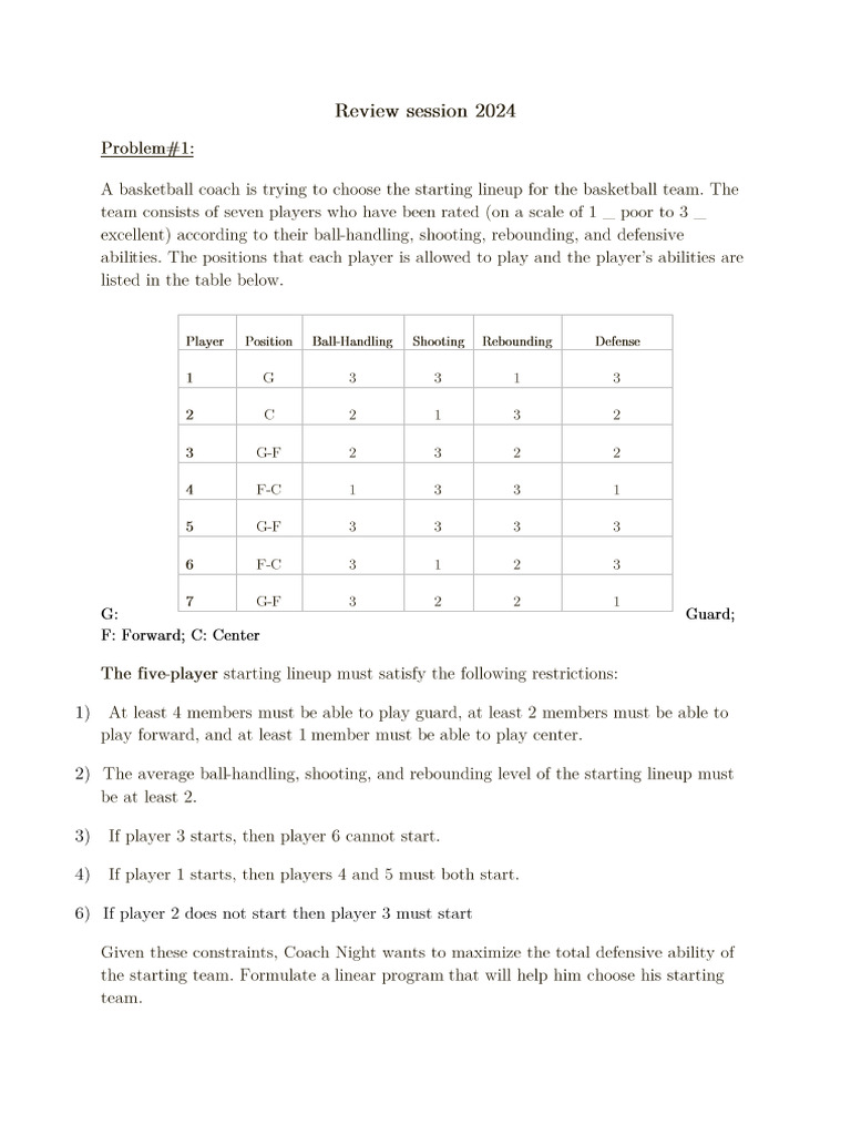 Linear Programming Optimization Models | PDF