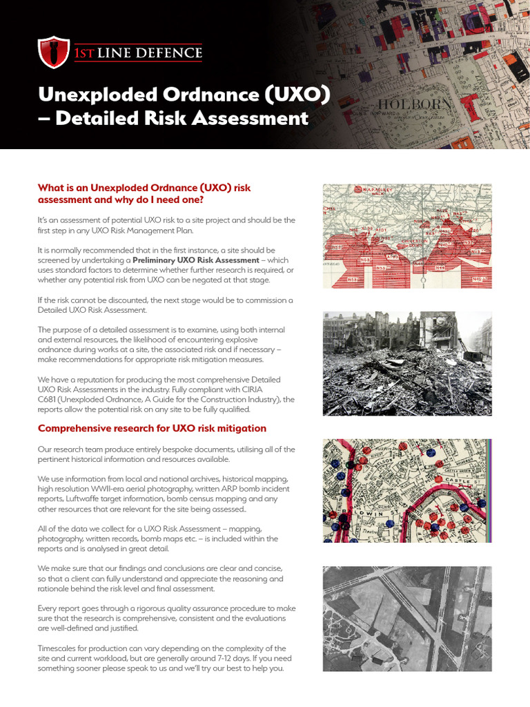 Detailed UXO Risk Assessment Guide | PDF | Risk | Risk Assessment