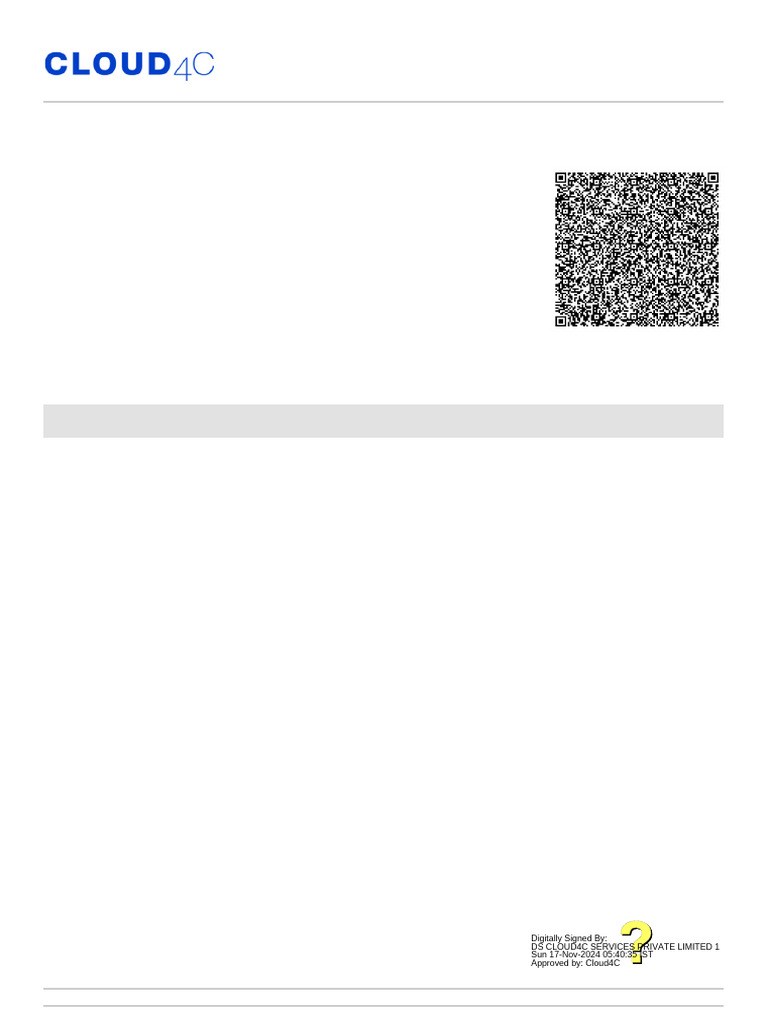 Tax Invoice IN91344164 - Cloud4C Services | PDF | Computing | Computer ...
