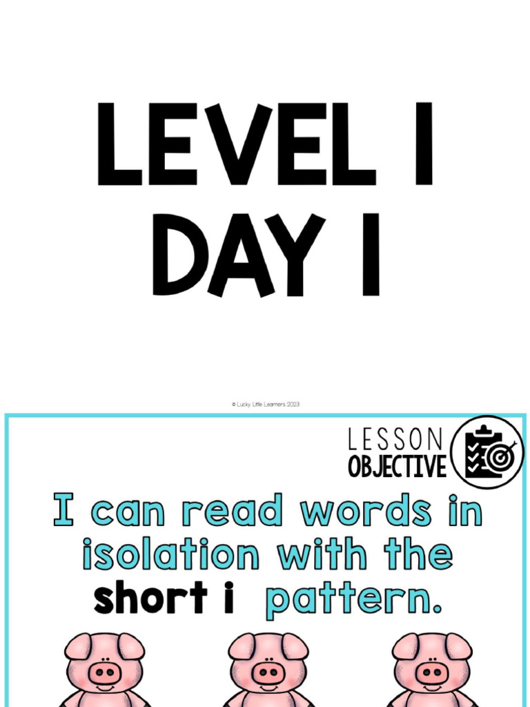 Short I Teaching+Slides+-+Level+1+-+PowerPoint | PDF