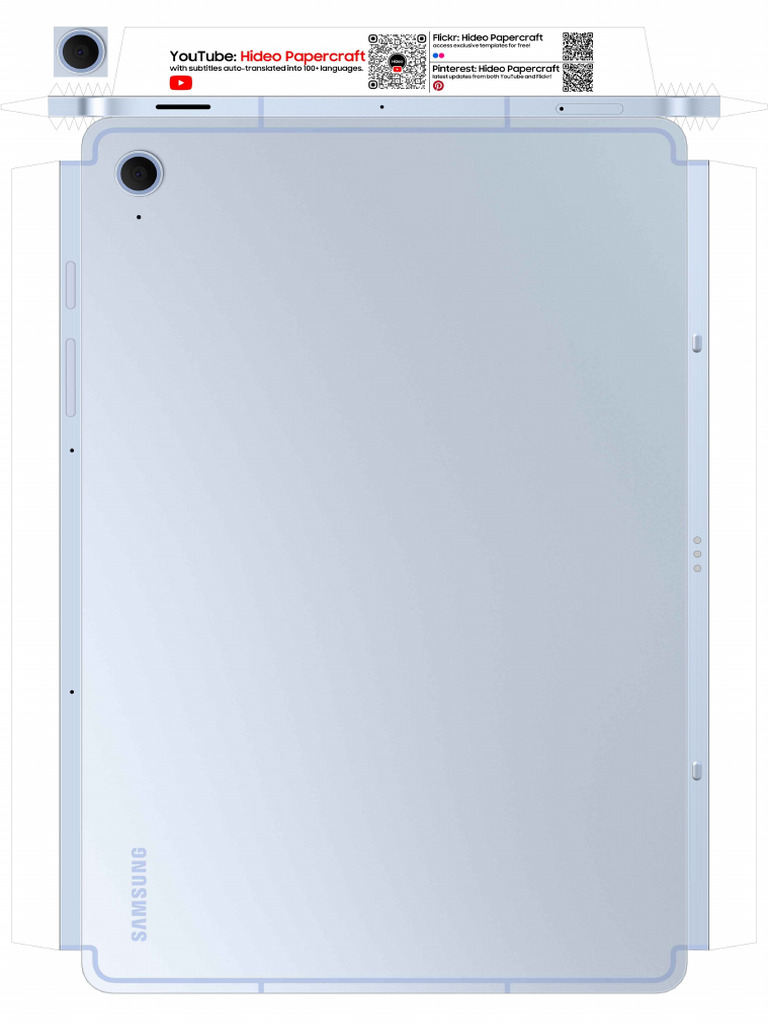 Tab S10 FE Blue (Papercraft) | PDF