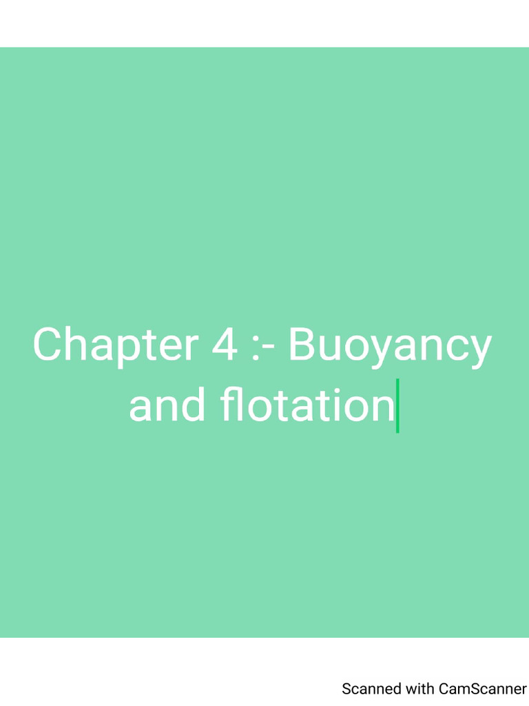 Buoyancy And Flotation Pdf