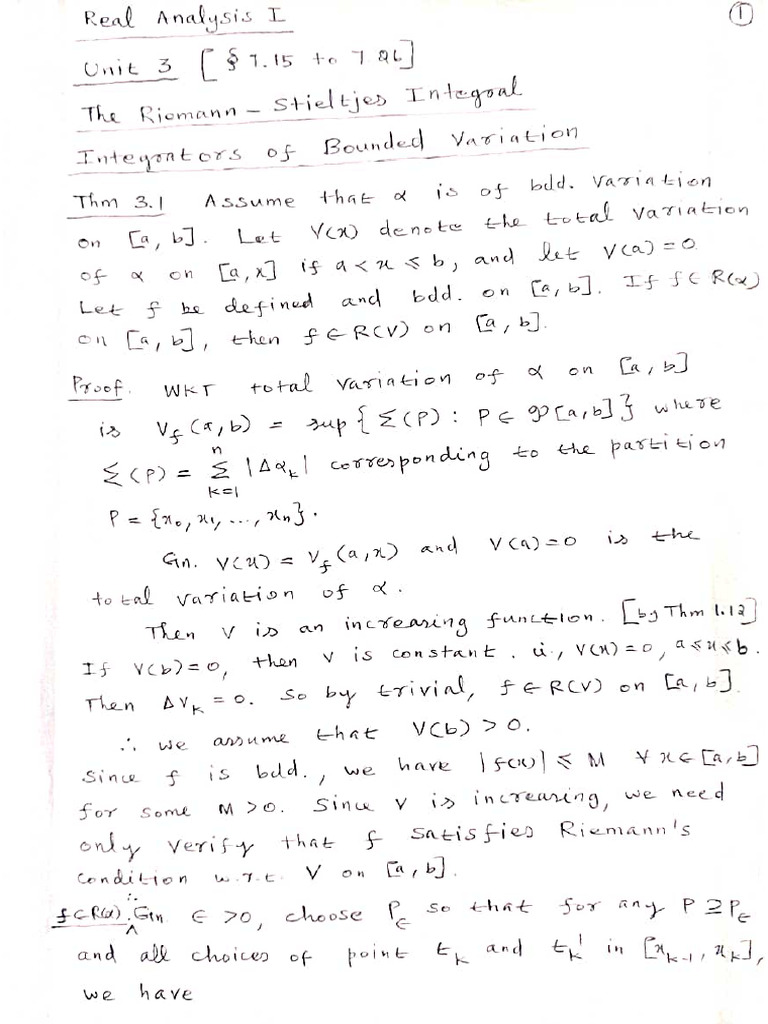 Real Analysis - Unit 3 | PDF