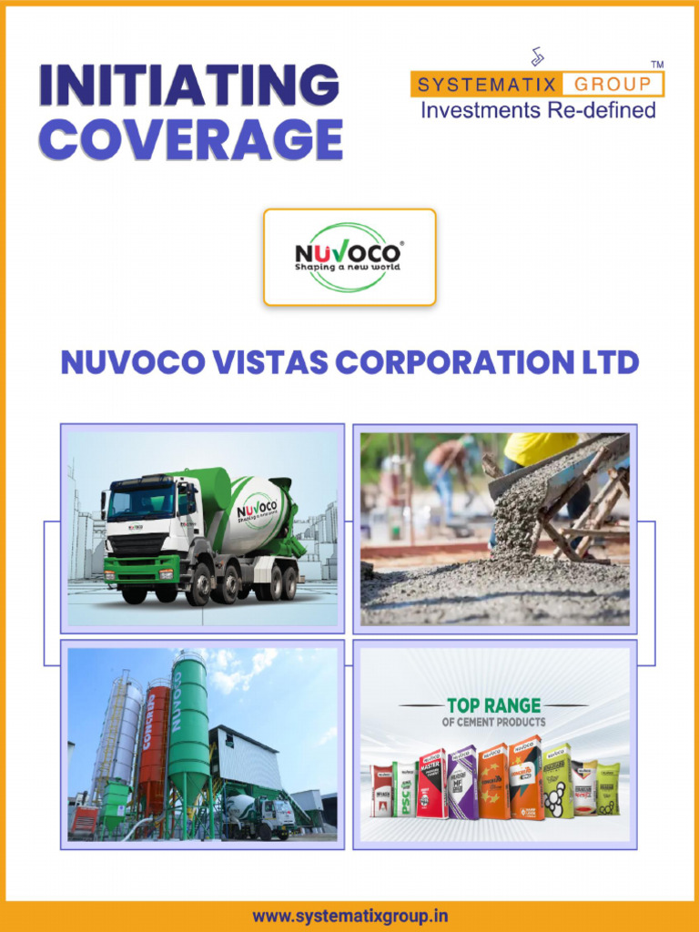 Nuvoco Vistas - IC - 19-09-25 - Systematix | PDF | Concrete | Cement