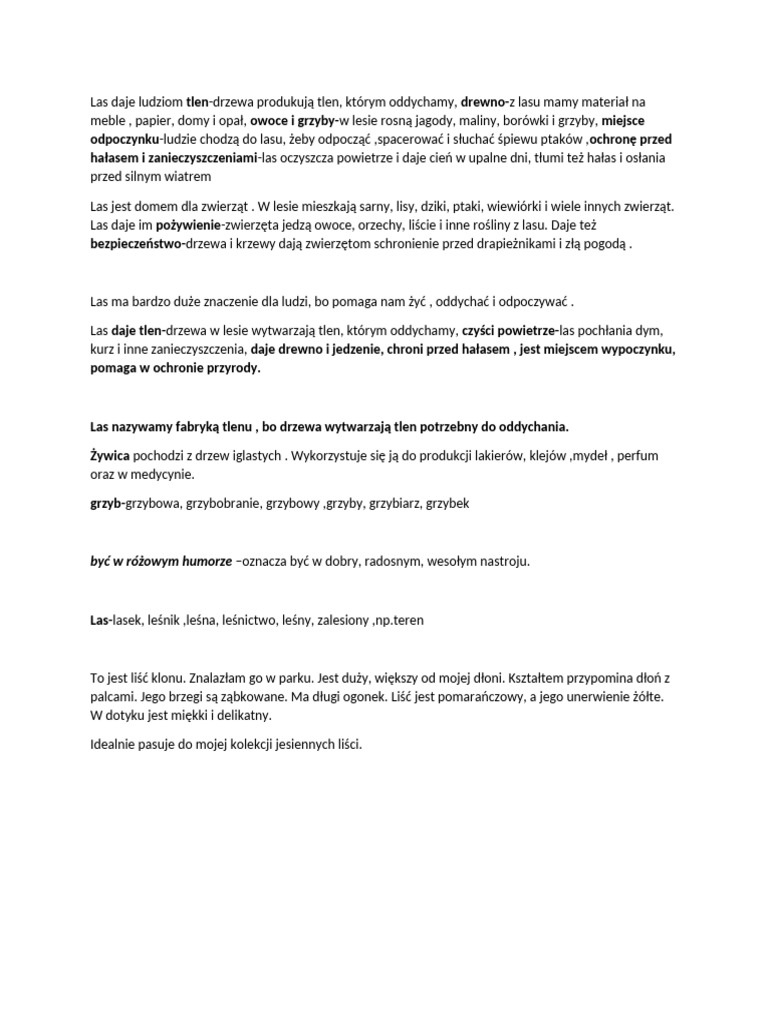 Las Daje Ludziom Tlen | PDF