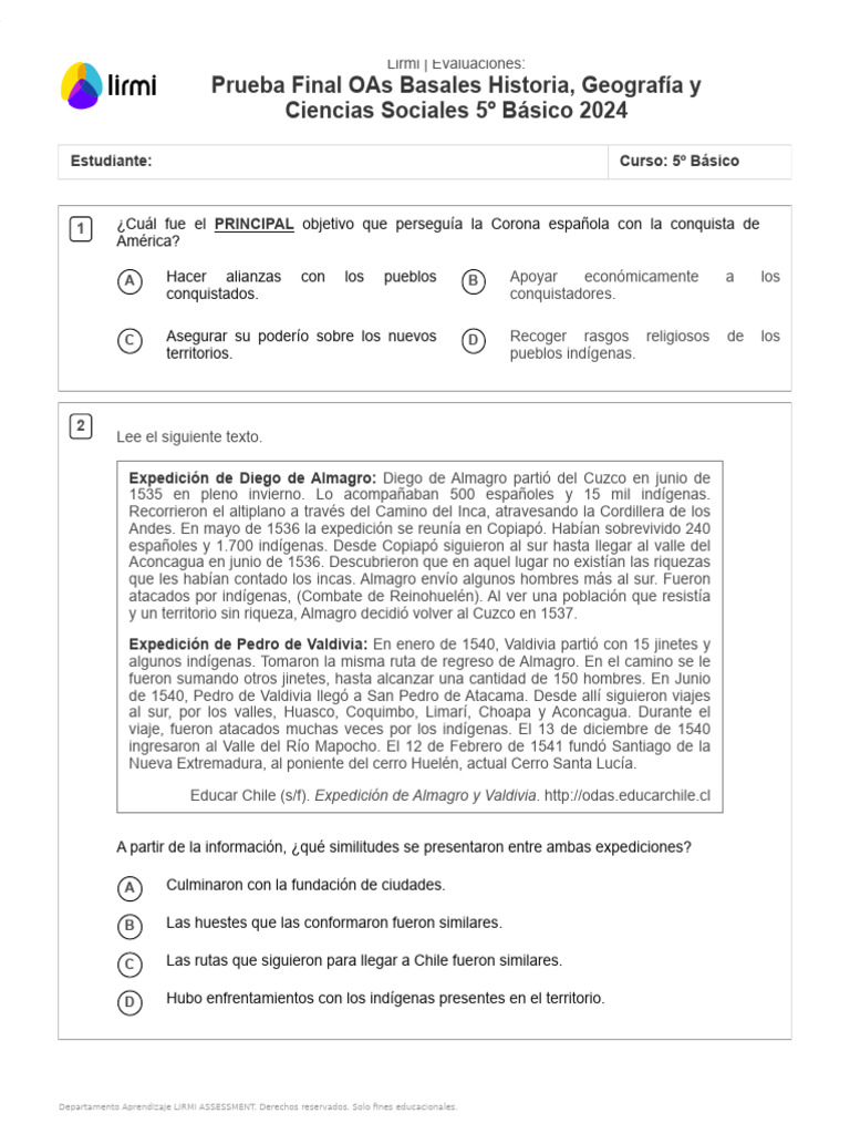 Quinto Basico | PDF