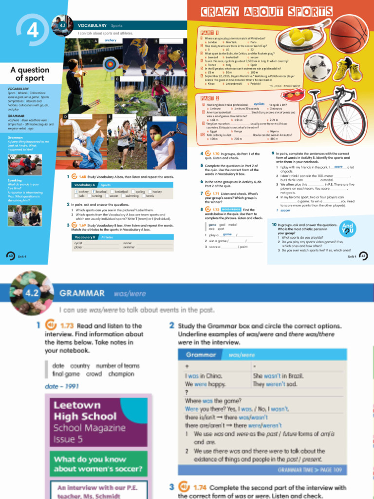 Wider World 1 Student Book Units 4 & 5 | PDF