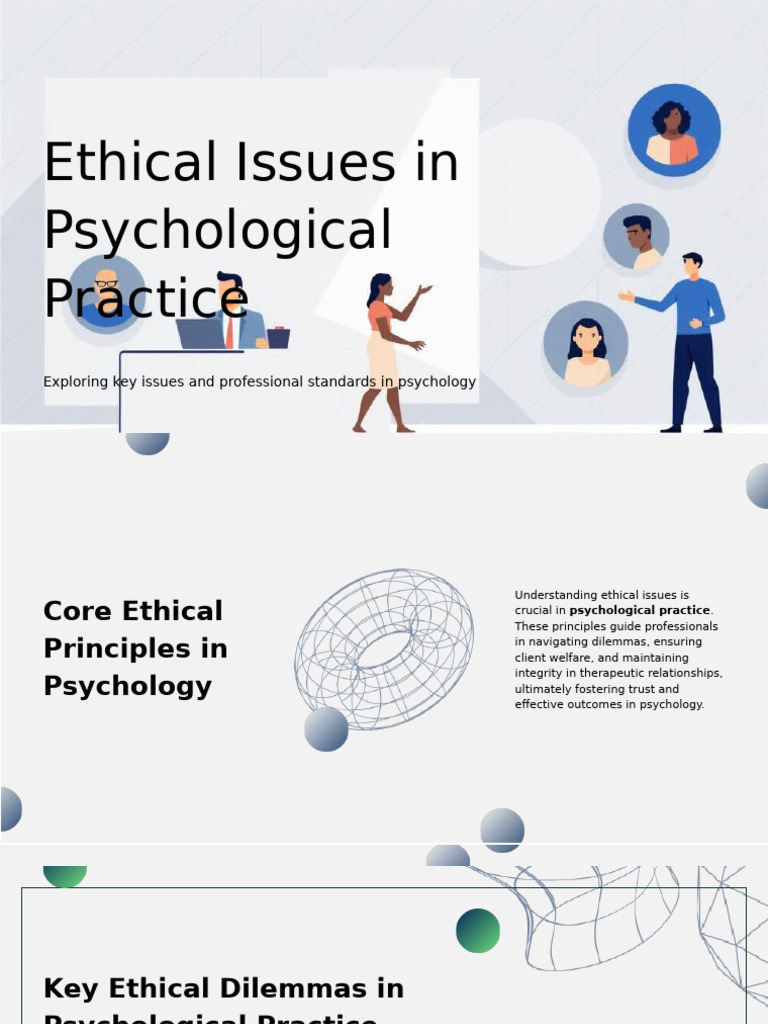 Ethical Issues in Psychological Practice | PDF | Psychology | Informed ...