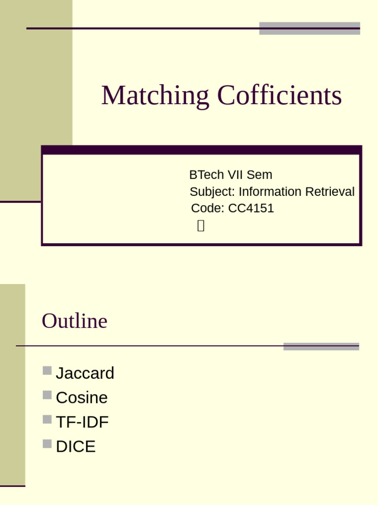 Lecture 5-Matching Cofficients | PDF