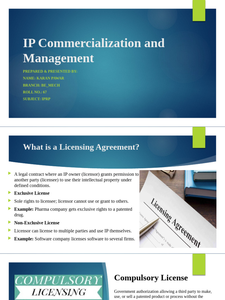 IP Licensing and Valuation Guide | PDF | License | Intellectual Property
