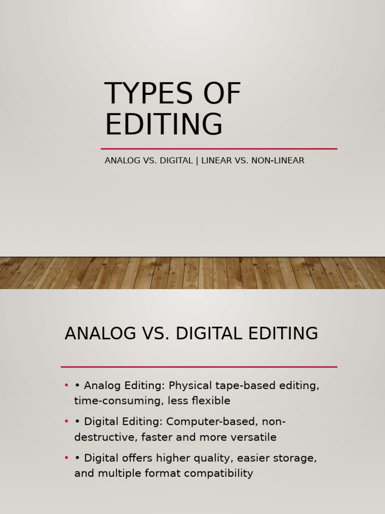 Types of Video Editing Explained | PDF | Videotape | Recording