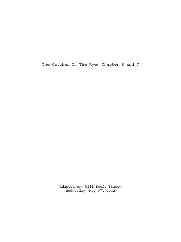 Stradlater and Holden's Conflict | PDF | Mystery, Thriller & Crime Fiction