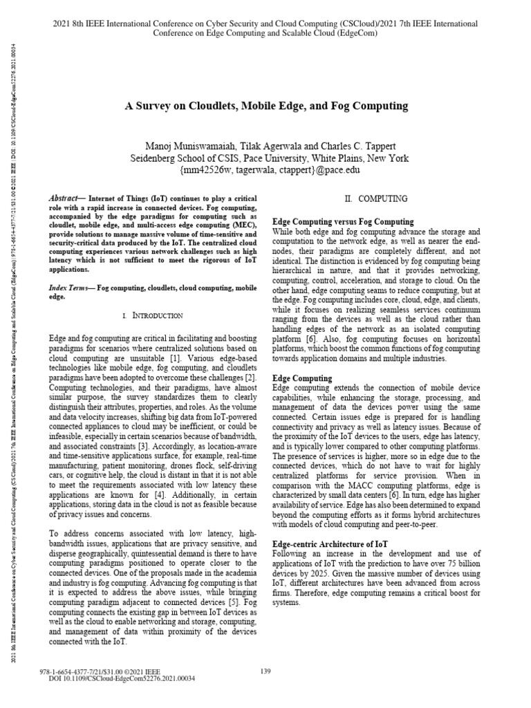 Fog Computing and Edge Paradigms Explained | PDF | Computer Network ...