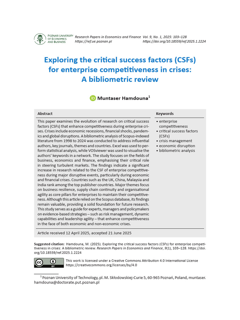 Exploring The Critical Success Factors | PDF | Psychological Resilience ...