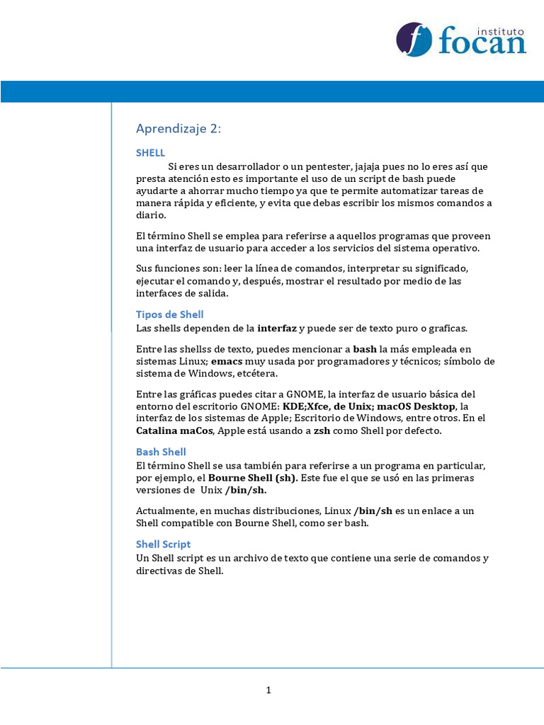 Introducción a Shell y Scripts Bash | PDF | Tecnología de sistema ...