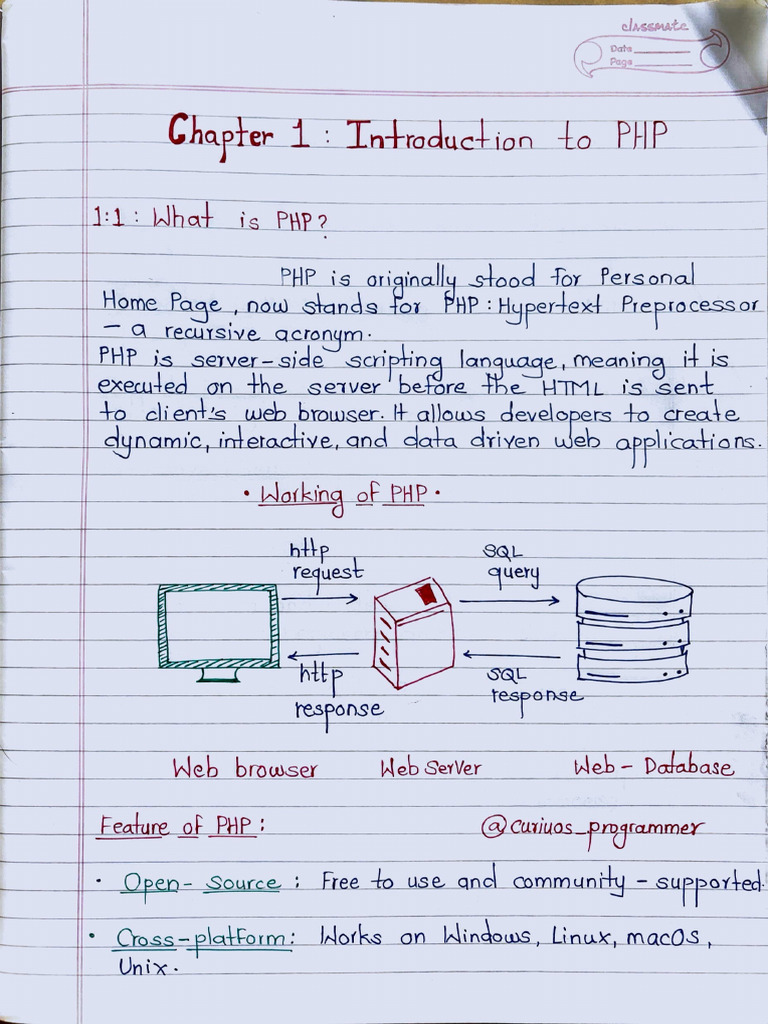 PHP Handwritten Notes | PDF