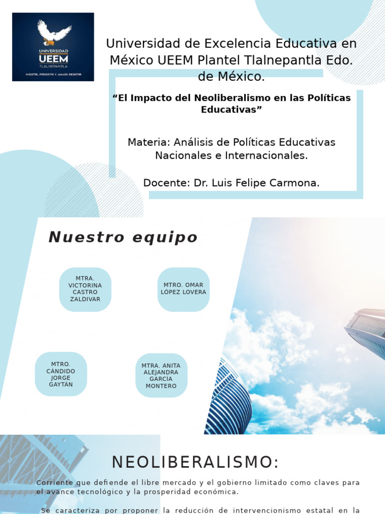 Neoliberalismo y Educación en México | PDF | Economias | Ideologías ...