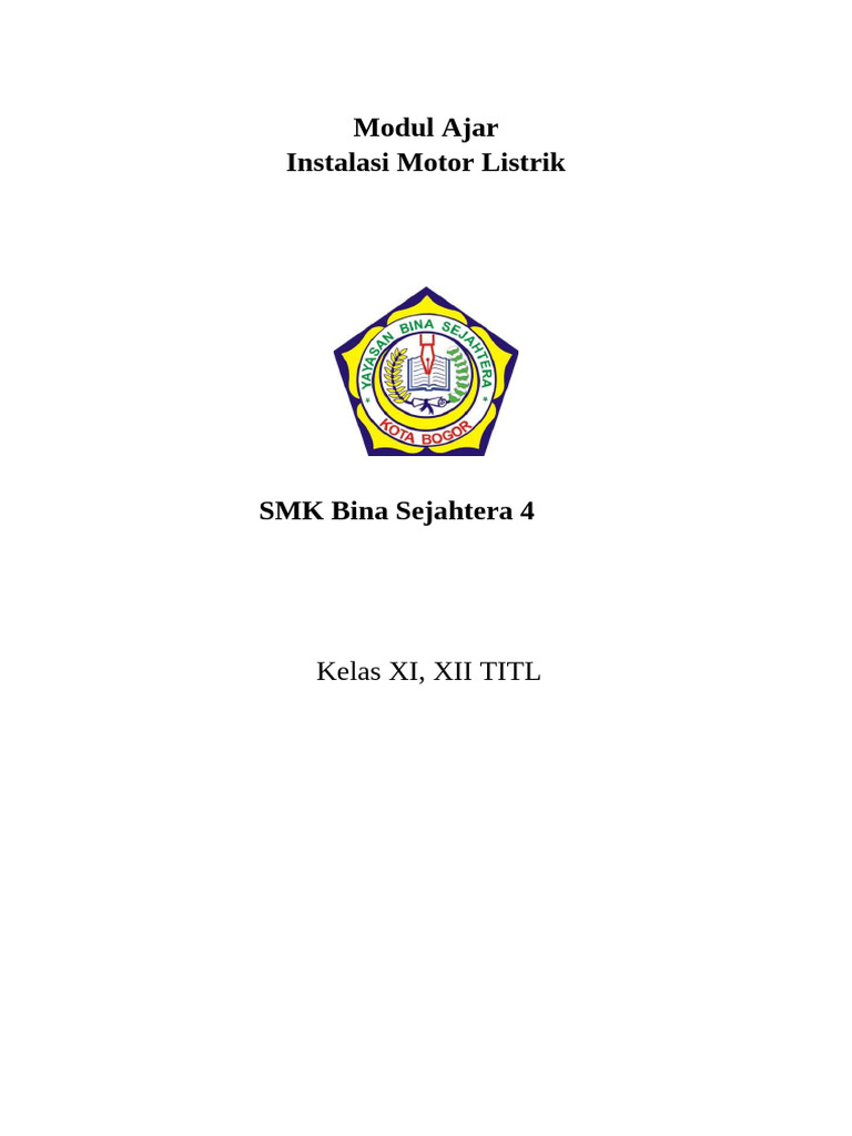 Modul Ajar Instalasi Motor Listrik '25 | PDF